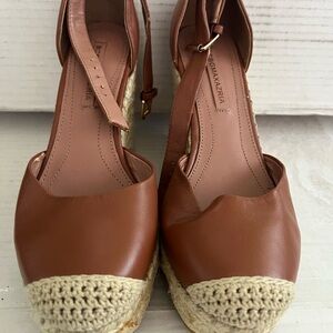 BCBGMAXAZRIA Brown Wedge Sandals